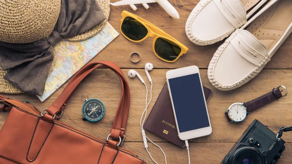 travel accessories for vacation.